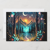 Niedlich verzauberte Babydusche für Cotgore Einladung (Rückseite)