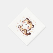Niedlich verzauberte Tiger Baby-Dusche Serviette (Ecke)