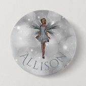 Niedlich verzauberte Whimsical Fantasy Fairy Silbe Button (Vorderseite)