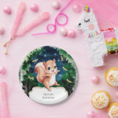 Niedlich verzaubertes Eichhörnchen Geburtstag Pappteller (Party)