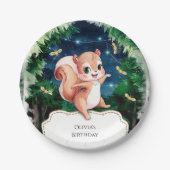 Niedlich verzaubertes Eichhörnchen Geburtstag Pappteller (Vorderseite)