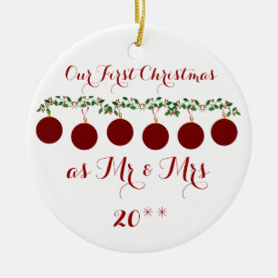 Niedlich verzieren unser erstes Weihnachten Keramikornament