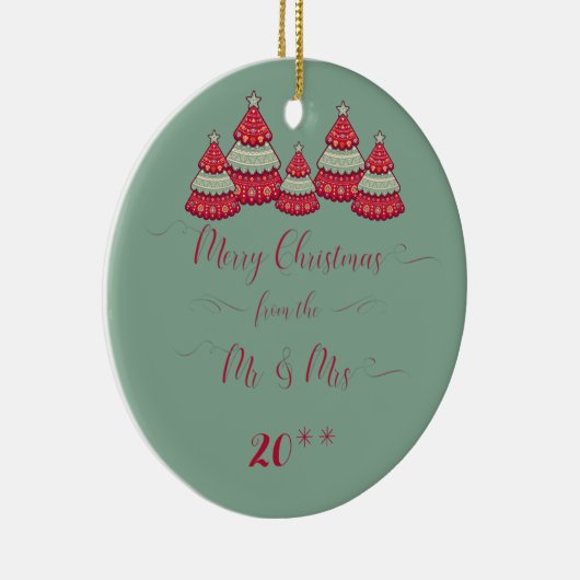 Niedlich verzieren unser erstes Weihnachten Keramikornament (Rechts)