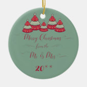 Niedlich verzieren unser erstes Weihnachten Keramikornament (Vorne)