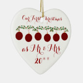 Niedlich verzieren unser erstes Weihnachten Keramikornament (Rechts)