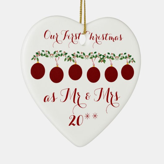 Niedlich verzieren unser erstes Weihnachten Keramikornament (Rechts)