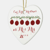 Niedlich verzieren unser erstes Weihnachten Keramikornament (Links)