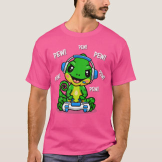 Niedlich-Video-Gamer Reptile Chameleon Lover T-Shirt