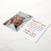 Niedlich Vielen Dank für Ihr Herz Custom Foto Neue Folieneinladung (Gedreht)