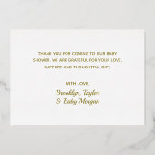 Niedlich Vielen Dank für Ihr Herz New Baby Dusche Folieneinladung (Rückseite)