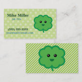 Niedlich Vierblättriges Kleeblatt Visitenkarte (Vorne/Hinten)