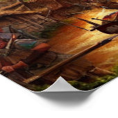 Niedlich Village Digital Art Poster #02 (Ecke)