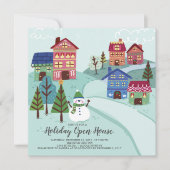 Niedlich Village Holiday Open House Einladung (Vorderseite)