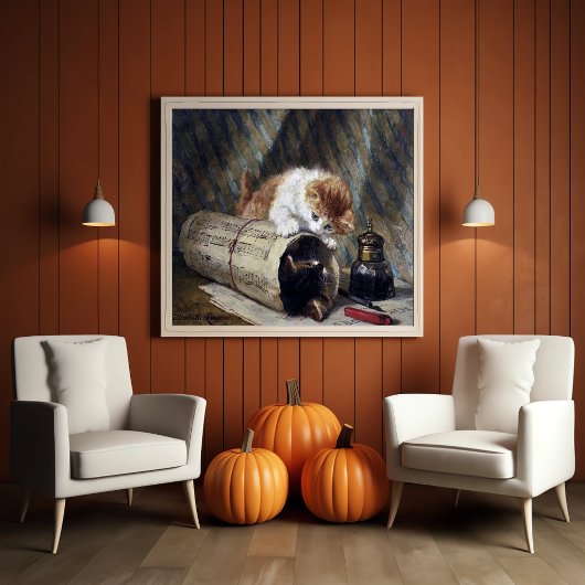 Niedlich Vintag ( 1886 ) Zwei Kittens Poster