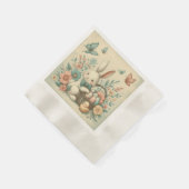 Niedlich, Vintag Osterhasen und Küken Serviette (Ecke)