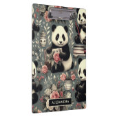 Niedlich Vintag Panda Floral Klemmbrett (Rechts)