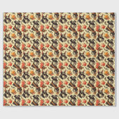 Niedlich Vintag Schnauzer Geschenkpapier (Flach)