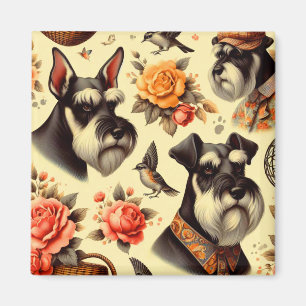 Niedlich Vintag Schnauzer Magnet