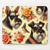 Niedlich Vintag Schnauzer Mousepad (Vorne)