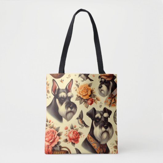 Niedlich Vintag Schnauzer Tasche (Vorderseite)