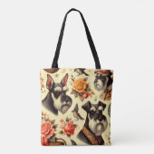 Niedlich Vintag Schnauzer Tasche (Rückseite)