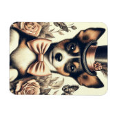 Niedlich Vintag Toy Fox Terrier Magnet (Horizontal)