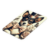 Niedlich Vintag Toy Fox Terrier Magnet (Linke Seite)
