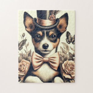 Niedlich Vintag Toy Fox Terrier Puzzle