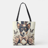 Niedlich Vintag Toy Fox Terrier Tasche (Rückseite)