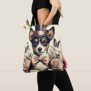Niedlich Vintag Toy Fox Terrier Tasche