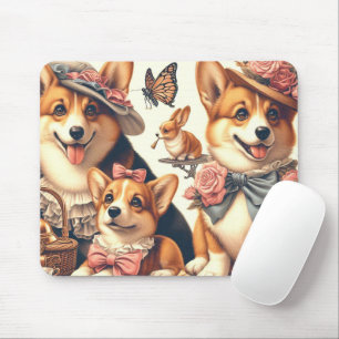 Niedlich Vintag Welsh Corgi Cardigan Mousepad
