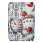 Niedlich, Vintag/Whimsischer Weihnachts-/Wintersch Badematte (Vorderseite Vertikal)