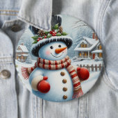 Niedlich, Vintag/Whimsischer Weihnachts-/Wintersch Button (Beispiel)