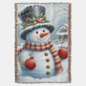 Niedlich, Vintag/Whimsischer Weihnachts-/Wintersch Decke (Vorderseite Vertikal)