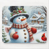 Niedlich, Vintag/Whimsischer Weihnachts-/Wintersch Mousepad (Vorne)