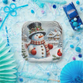 Niedlich, Vintag/Whimsischer Weihnachts-/Wintersch Pappteller (Party)