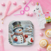 Niedlich, Vintag/Whimsischer Weihnachts-/Wintersch Pappteller (Party)