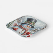 Niedlich, Vintag/Whimsischer Weihnachts-/Wintersch Pappteller (Gewinkelt)