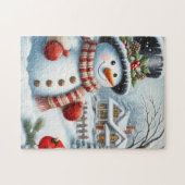 Niedlich, Vintag/Whimsischer Weihnachts-/Wintersch Puzzle (Horizontal)