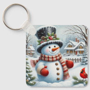 Niedlich, Vintag/Whimsischer Weihnachts-/Wintersch Schlüsselanhänger