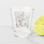 Niedlich, Vintag/Whimsischer Weihnachts-/Wintersch Schnapsglas (Rückseite)