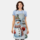 Niedlich, Vintag/Whimsischer Weihnachts-/Wintersch Schürze (Getragen)
