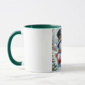 Niedlich, Vintag/Whimsischer Weihnachts-/Wintersch Tasse (Links)