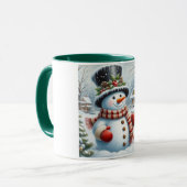 Niedlich, Vintag/Whimsischer Weihnachts-/Wintersch Tasse (Vorderseite Links)