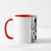 Niedlich, Vintag/Whimsischer Weihnachts-/Wintersch Tasse (Links)