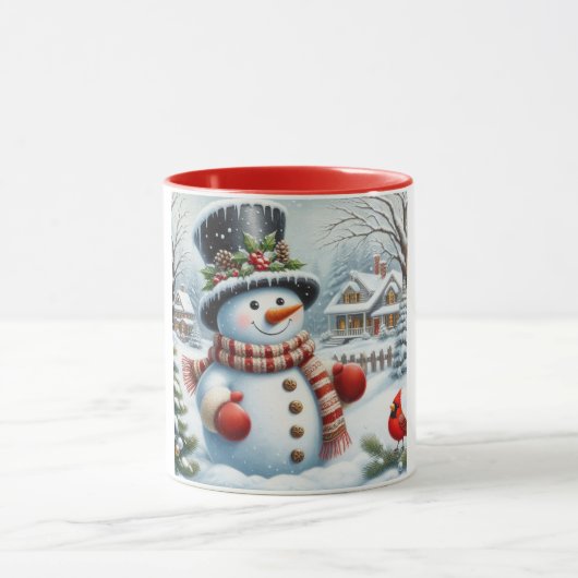 Niedlich, Vintag/Whimsischer Weihnachts-/Wintersch Tasse (Zentrum)