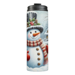 Niedlich, Vintag/Whimsischer Weihnachts-/Wintersch Thermosbecher
