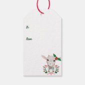 Niedlich Vintage Christmas Baby Goat - Joy Geschenkanhänger (Rückseite)