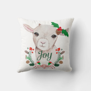 Niedlich Vintage Christmas Baby Goat - Joy Kissen