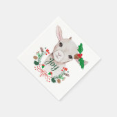 Niedlich Vintage Christmas Baby Goat - Joy Serviette (Ecke)